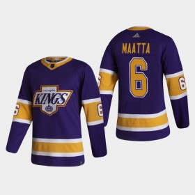 Los Angeles Kings Olli Maatta 6 2020-21 Reverse Retro Authentic Shirt - Mannen